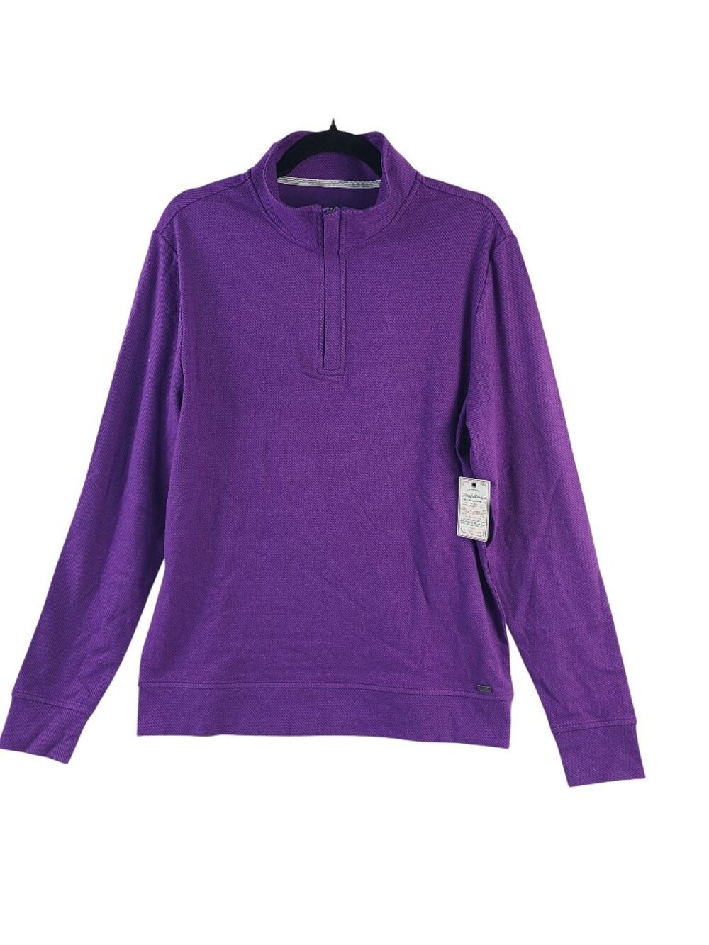 NEW Flag & Anthem Men's Purple Quarter-Zip Pullover Sweatshirt Medium